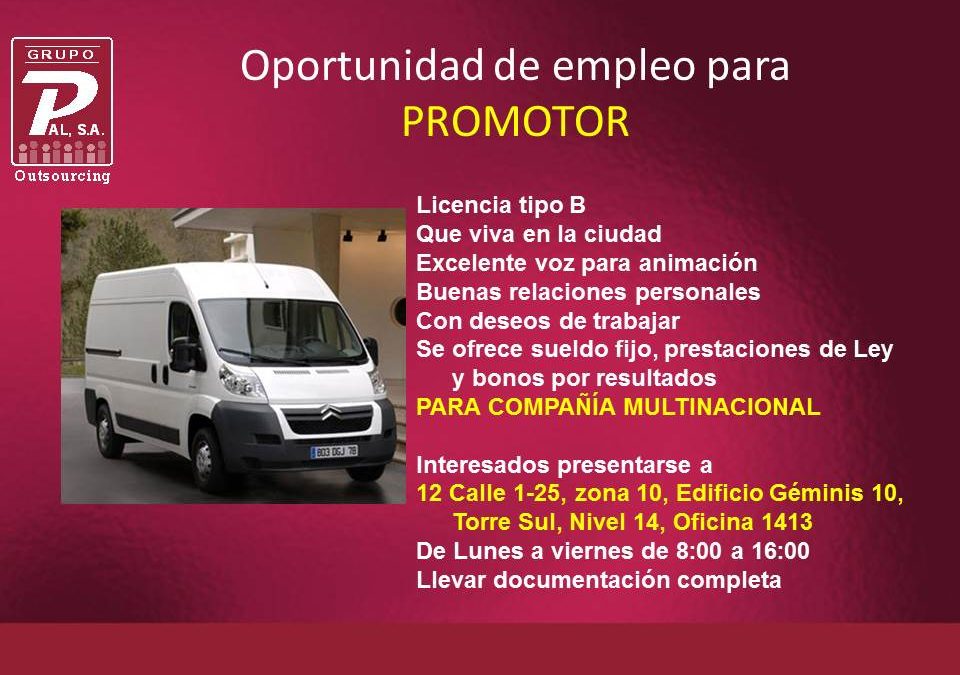 Promotor para panel